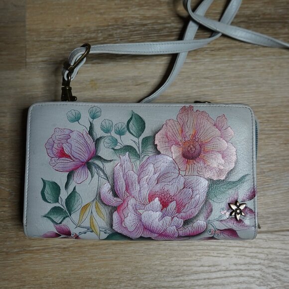 Anuschka Organizer Wallet Small Crossbody Bag - Picture 3 of 7